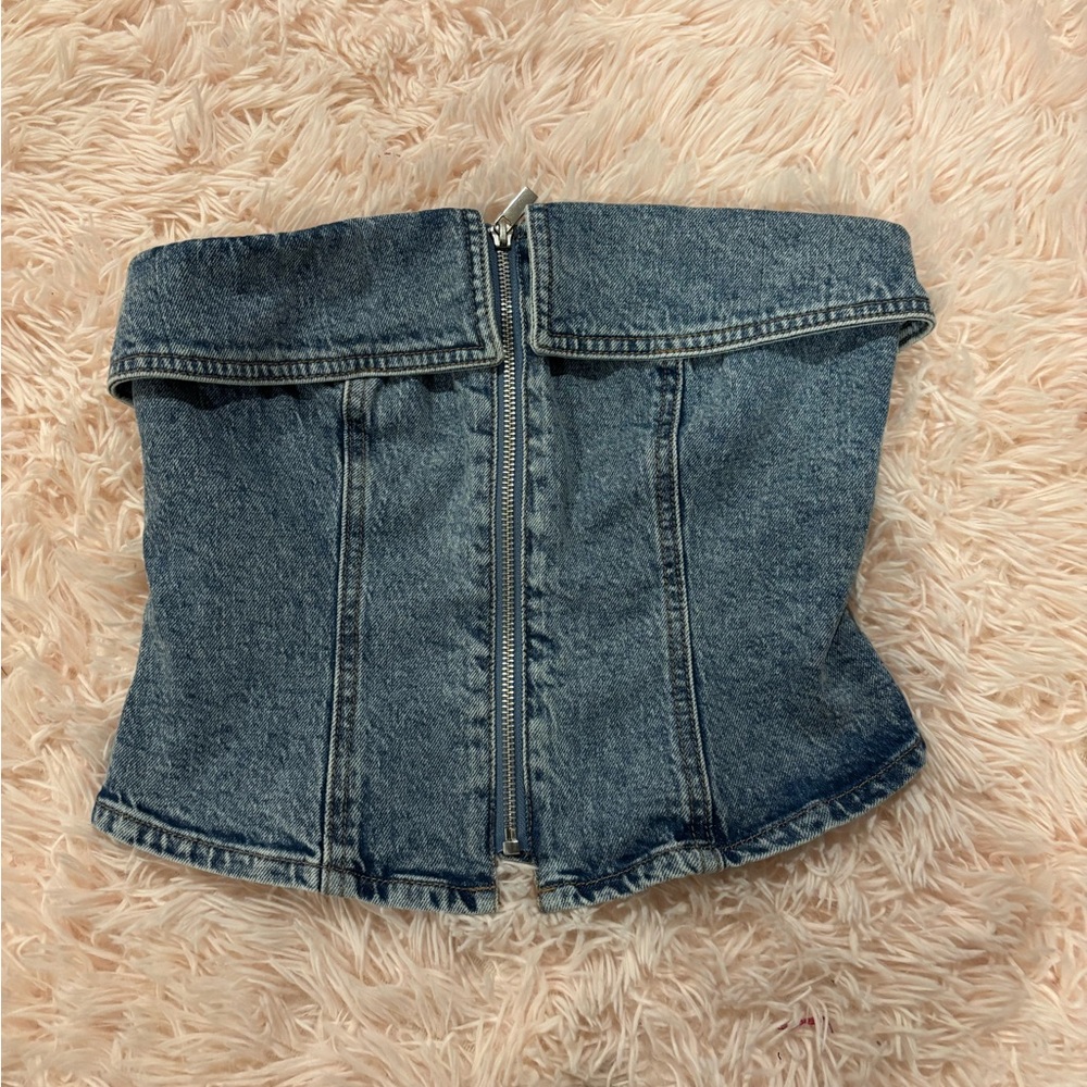 Denim Corset Top